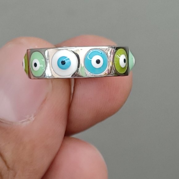 925 Sterling Silver Evileye Ring For Women